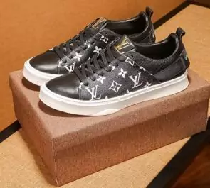 les chaussures de luxe louis vuitton spliced leather black